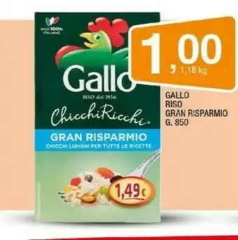 Sigma Gallo - Riso Gran Risparmio 850 G(ml) offerta