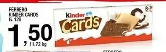 Sigma Ferrero Kinder Cards 128 G(ml) offerta
