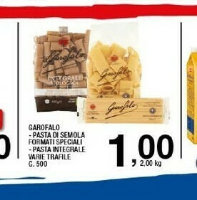 Sigma Garofalo Pasta Mista Integrale Bio 500 G(ml) offerta