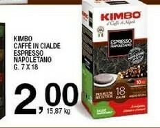 Sigma Kimbo Caffe In Cialde Espresso Napoletano offerta