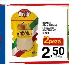 Sigma Biraghi Gran 100% Latte Italiano Grattugiato Fresco 100 G(ml) offerta