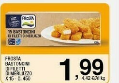 Sigma Frosta 15 Bastoncini Di Filetti Di Merluzzo 450 G(ml) offerta