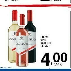 Sigma Corvo - Vino Bianco 750 g(ml) offerta