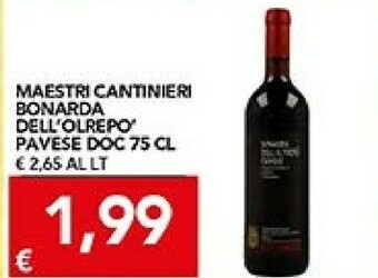 TuoDi Maestri Cantinieri Bonarda Dell'olrepo Pavese Doc offerta