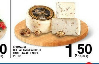 Sigma Formaggi Della Famiglia Busti Caciotta Alle Noci offerta