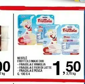 Sigma Nestlè Fruttolo Maxi Duo Fragola E Pesca 400 G(ml) offerta