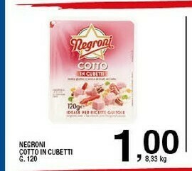 Sigma Negroni Cubetti Di Cotto 120 G(ml) offerta