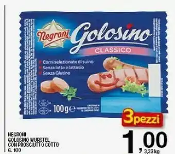 Sigma Negroni Wurstel offerta
