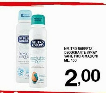 Sigma Neutro Roberts Deodorante Spray offerta