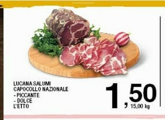 Sigma Lucana salumi Capocollo Nazionale offerta
