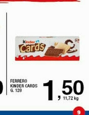 Sigma Ferrero Ferrero - Kinder Cards 128 g(ml) offerta