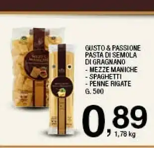 Sigma Gusto & passione Pasta Di Semola Di Gragnano 500 G offerta