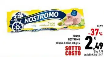 Conad Nostromo Tonno All'Olio Di Oliva 80 g x 4 offerta