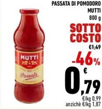 Conad Mutti Passata Di Pomodoro 800 g offerta