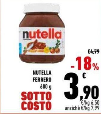 Conad Nutella Ferrero 600 g offerta