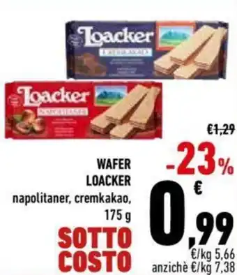 Conad Loacker Wafer Napolitaner, Cremkakao 175 g offerta