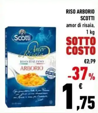 Conad Scotti Riso Arborio Amor di Risaia 1 kg offerta