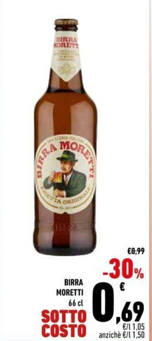 Conad Moretti Birra 66 cl offerta