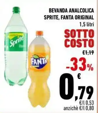 Bevanda Analcolica Sprite, Fanta Original 1.5 litri