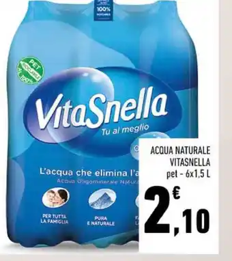 Conad ACQUA NATURALE VITASNELLA pet - 6x1,5 L offerta