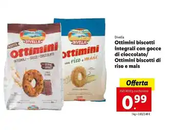 Lidl Divella Ottimini Biscotti Con Riso E Mais 400 G(ml) offerta
