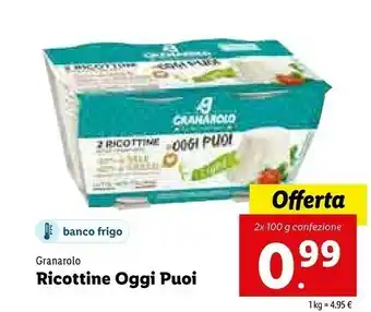 Lidl Granarolo 2 Ricottine 100 G(ml) offerta