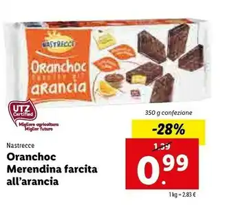 Lidl Nastrecce Oranchoc Farcite All'Arancia offerta