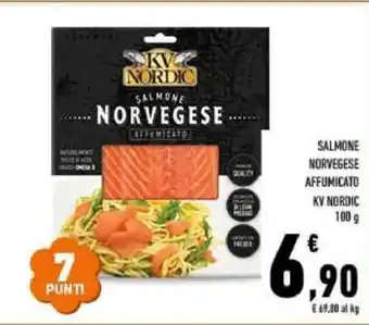 Conad SALMONE NORVEGESE AFFUMICATO KV NORDIC 100 g offerta
