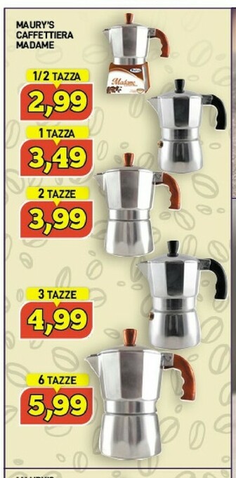 Maury's Caffettiera offerta