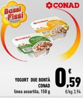 Conad Conad Yogurt Due Bontà 150 g offerta