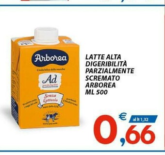 Vivo Supermercati Arborea Latte parzialmente scremato offerta