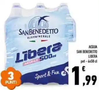 Conad ACQUA SAN BENEDETTO LIBERA pet-6x50 cl offerta
