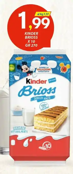 Vivo Supermercati Kinder Brioss offerta