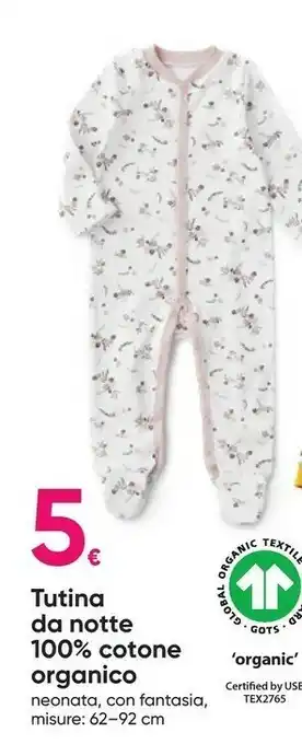 Pepco Tutina Da Notte 100% Cotone Organico offerta