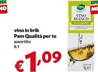 Borello Supermercati Pam Qualita Per Te Vino In Brik offerta