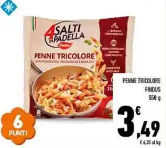 Conad PENNE TRICOLORE FINDUS 550 g offerta