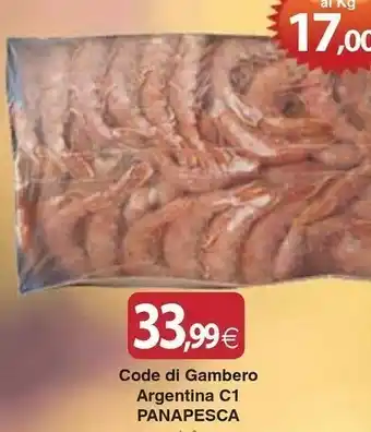 Docks Cash&Carry Pana pesca Code Di Gambero Argentina C1 offerta