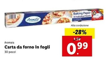 Lidl Aromata Carta Da Forno In Fogli offerta