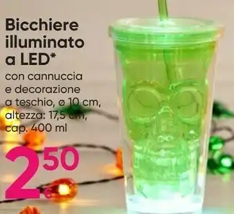 Pepco Bicchiere Illuminato A Led offerta