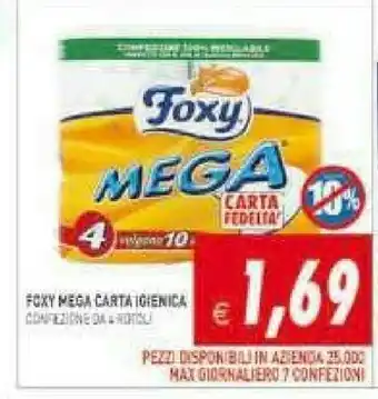 Supermercati Agorà Foxy Carta igienica offerta