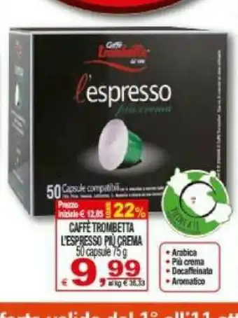 CTS Supermercati L'espresso Cialde caffè offerta