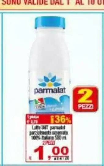 CTS Supermercati Parmalat Latte parzialmente scremato offerta