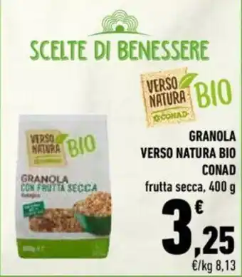 Conad Conad Granola Verso Natura Bio Frutta Secca, 400 g offerta