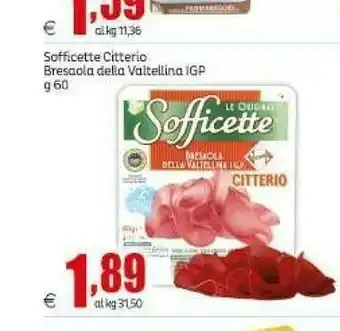 Elite Citterio Sofficette Bresaola Della Valtellina I.G.P. 60 G(ml) offerta