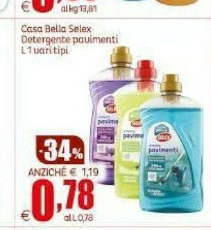 Elite Selex Casa Bella Detergente Pavimenti offerta