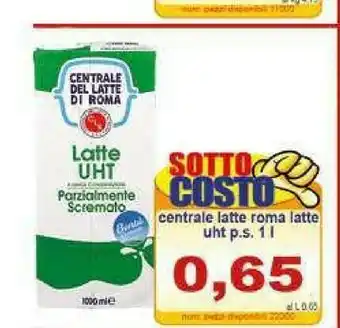 Gros Centrale del latte di roma Latte parzialmente scremato offerta