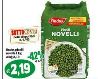 Gros Findus Piselli offerta
