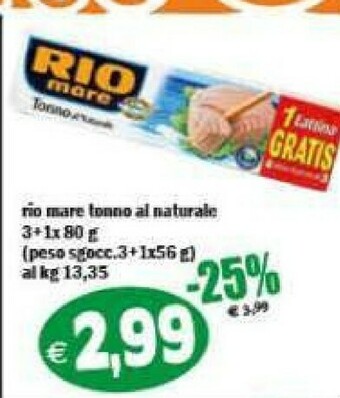 Gros Rio Mare Tonno Rio mare offerta