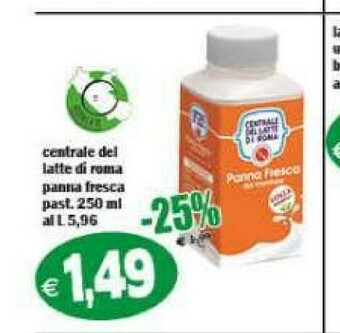 Gros Centrale del latte di roma Latte offerta