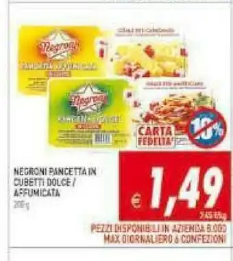 Gros Negroni Pancetta offerta